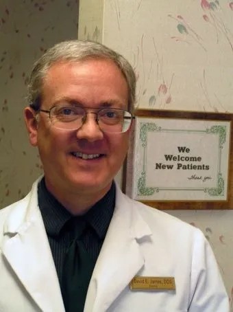 Dr. David E. James, DDS, in his Delta, Colorado dental office